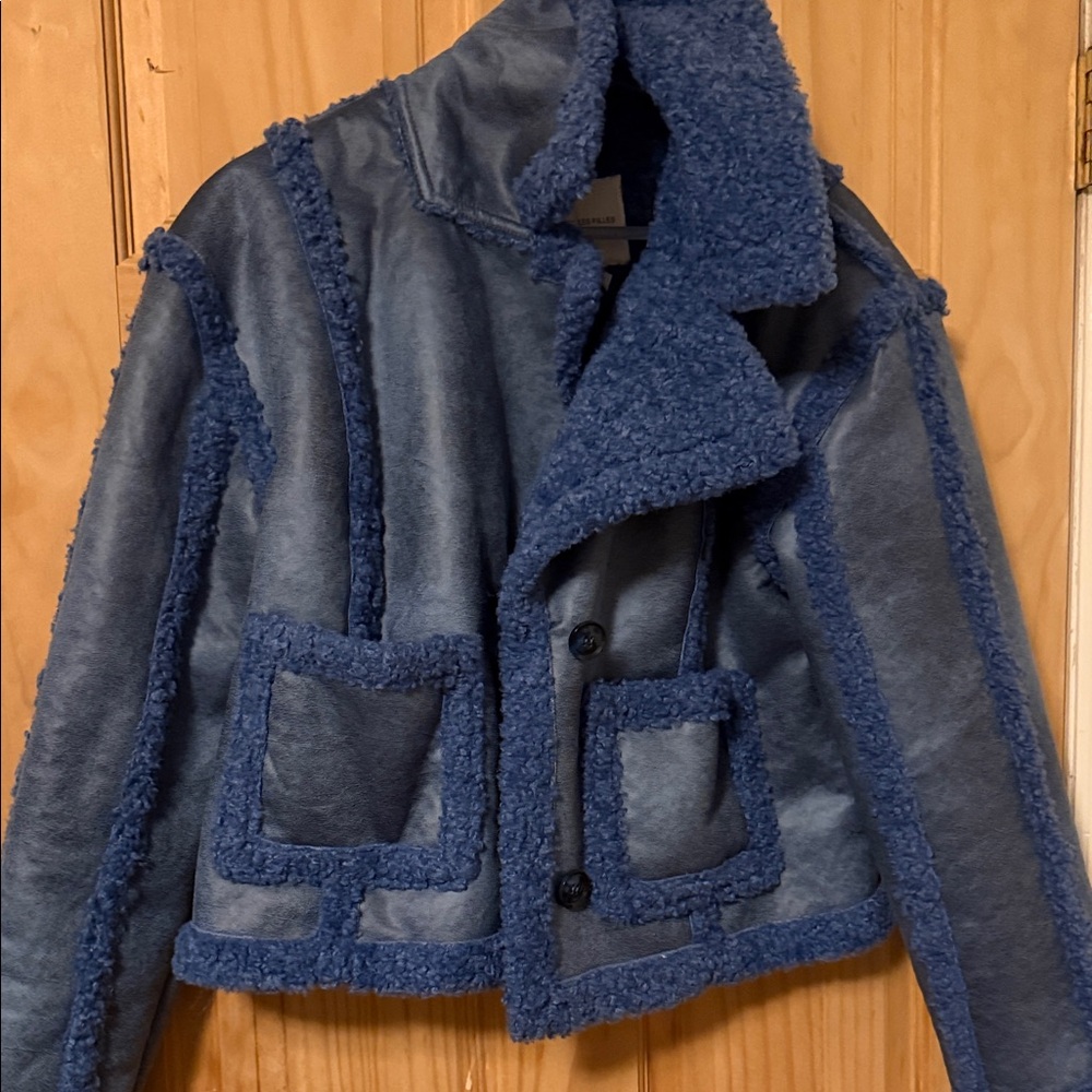 Avec Les Filles Blue Teddy Jacket